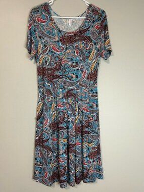 Women’s DouBCQ Paisley Print Dress, Size M